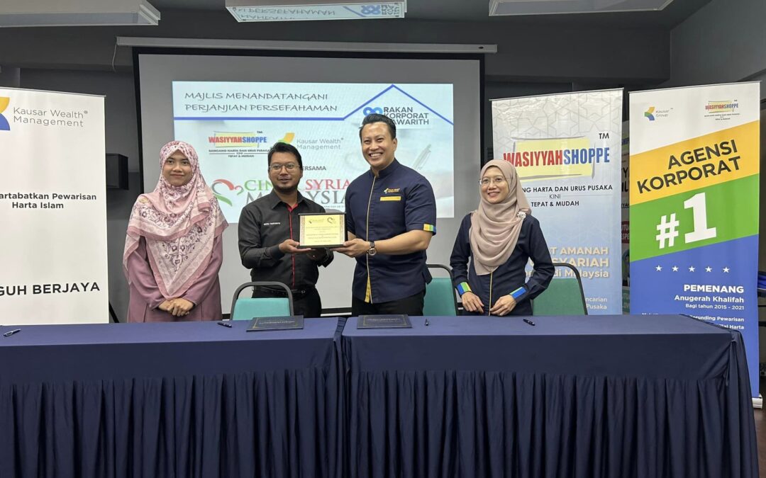 Majlis Menandatangani Memorandum Persefahaman (MoU) KWM & WSB bersama Cinta Syria Malaysia (CSM)